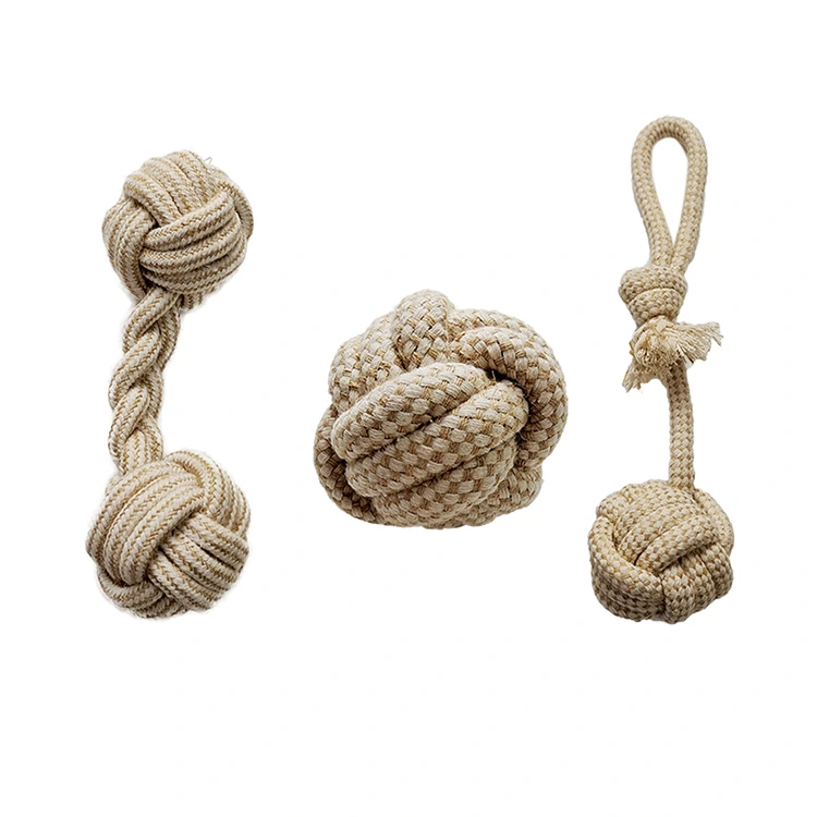 Algodão de cânhamo de brinquedos de cachorro