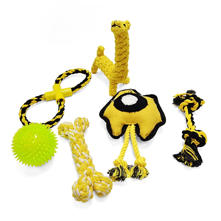 Conjunto de brinquedos para cães TPR de corda de corda