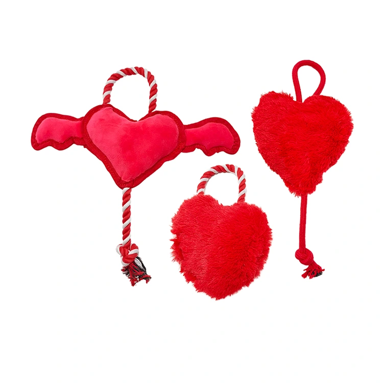 Amor coração de pelúcia brinquedo de estimação